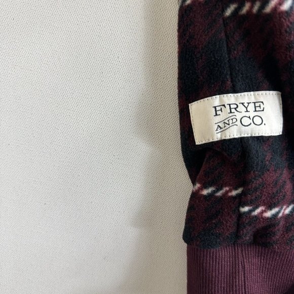 Frye and Co Fleece Sweater Jacket Plaid 1/4 Zip Pullover Mens Size 2XL - Picture 9 of 9